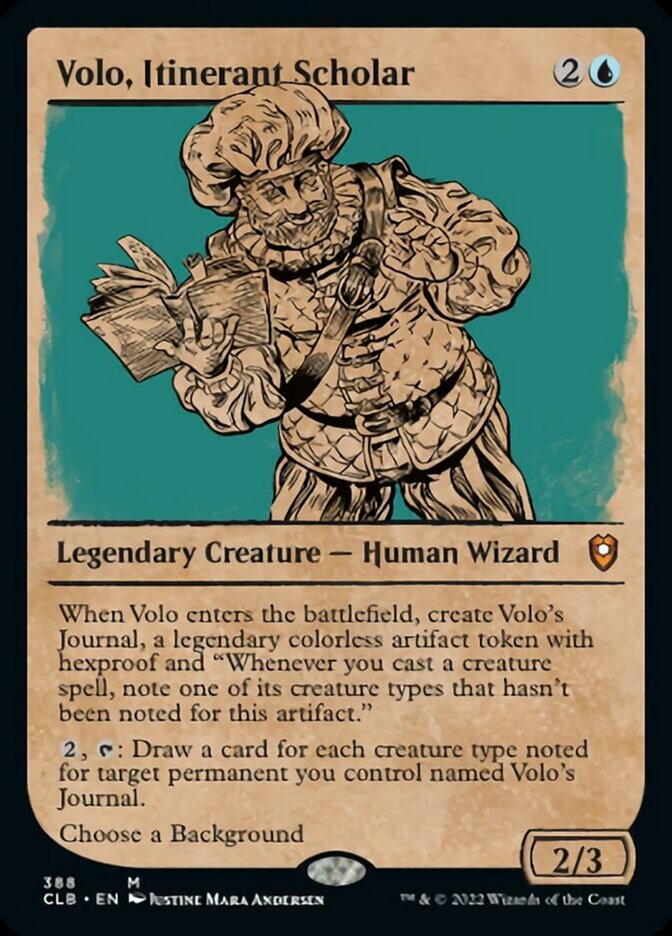 Volo, Itinerant Scholar (Showcase) [Commander Legends: Battle for Baldur's Gate] | Galaxy Games LLC