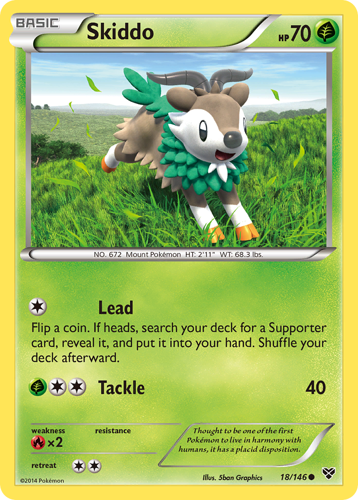 Skiddo (18/146) [XY: Base Set] | Galaxy Games LLC