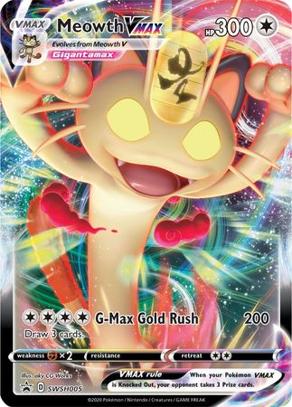Meowth VMAX (SWSH005) (Jumbo Card) [Sword & Shield: Black Star Promos] | Galaxy Games LLC