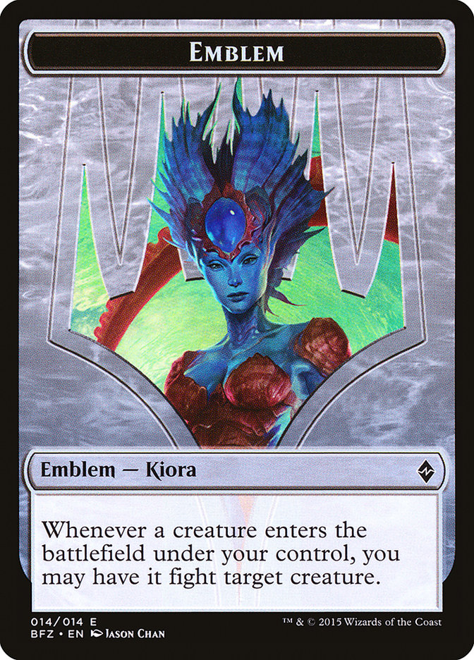 Kiora, Master of the Depths Emblem [Battle for Zendikar Tokens] | Galaxy Games LLC