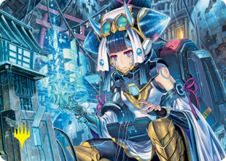Covert Technician Art Card (Gold-Stamped Signature) [Kamigawa: Neon Dynasty Art Series] | Galaxy Games LLC