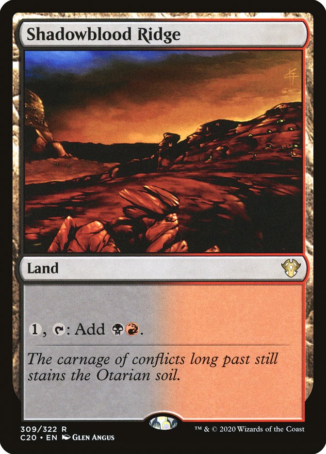 Shadowblood Ridge [Commander 2020] | Galaxy Games LLC