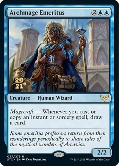 Archmage Emeritus [Strixhaven: School of Mages Prerelease Promos] | Galaxy Games LLC