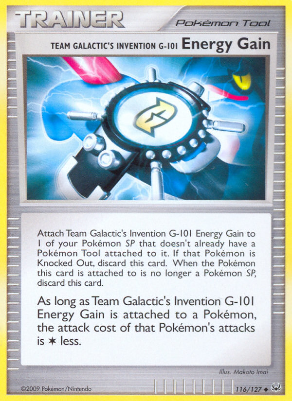 Team Galactic's Invention G-101 Energy Gain (116/127) [Platinum: Base Set] | Galaxy Games LLC