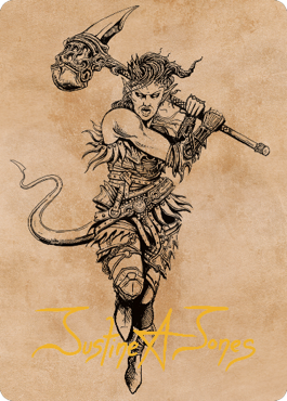 Karlach, Fury of Avernus Art Card (54) (Gold-Stamped Signature) [Commander Legends: Battle for Baldur's Gate Art Series] | Galaxy Games LLC