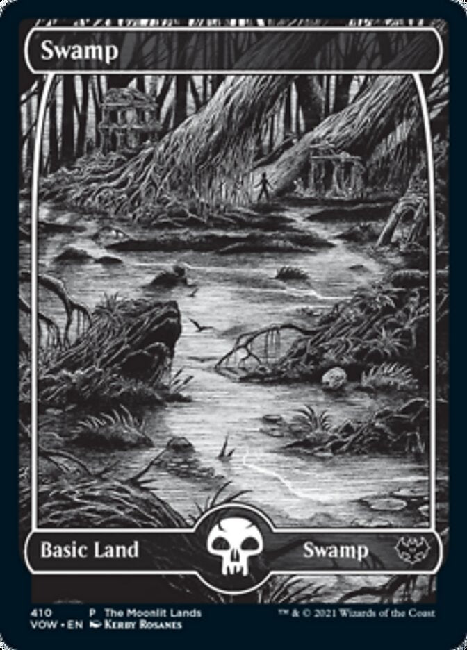 Swamp (The Moonlit Lands) (Foil Etched) [Innistrad: Crimson Vow Promos] | Galaxy Games LLC