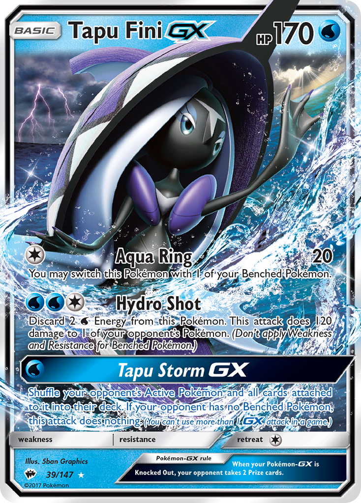 Tapu Fini GX (39/147) [Sun & Moon: Burning Shadows] | Galaxy Games LLC