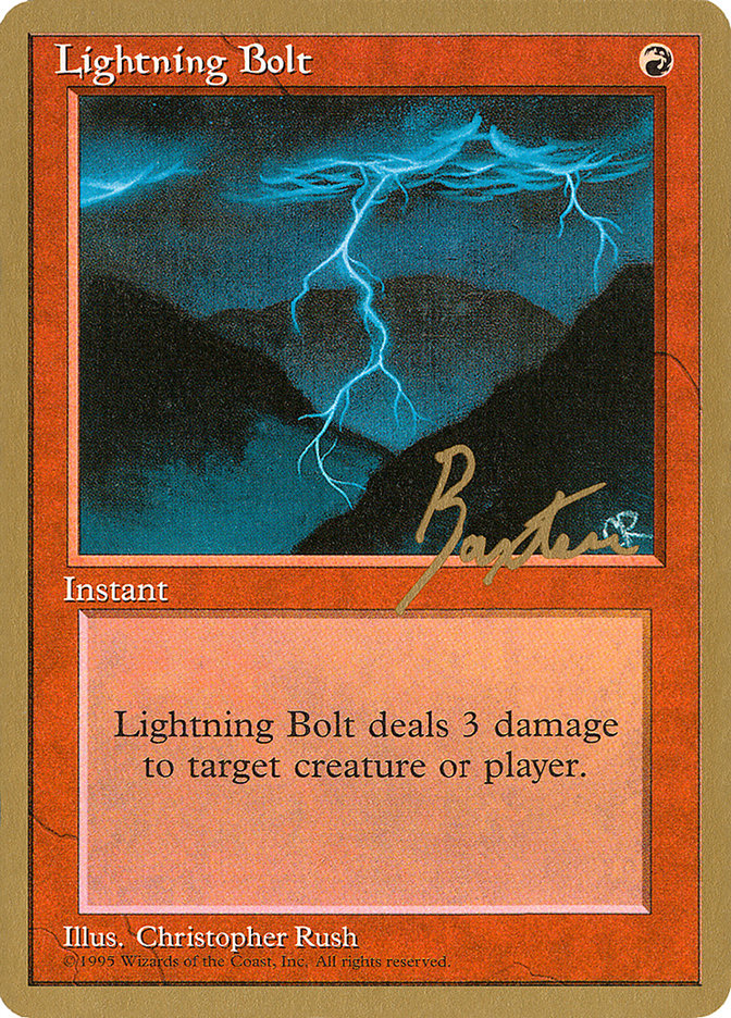 Lightning Bolt (George Baxter) [Pro Tour Collector Set] | Galaxy Games LLC