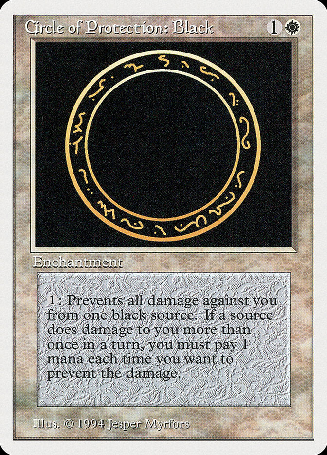 Circle of Protection: Black [Summer Magic / Edgar] | Galaxy Games LLC