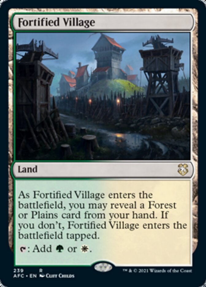 Fortified Village [Dungeons & Dragons: Adventures in the Forgotten Realms Commander] | Galaxy Games LLC