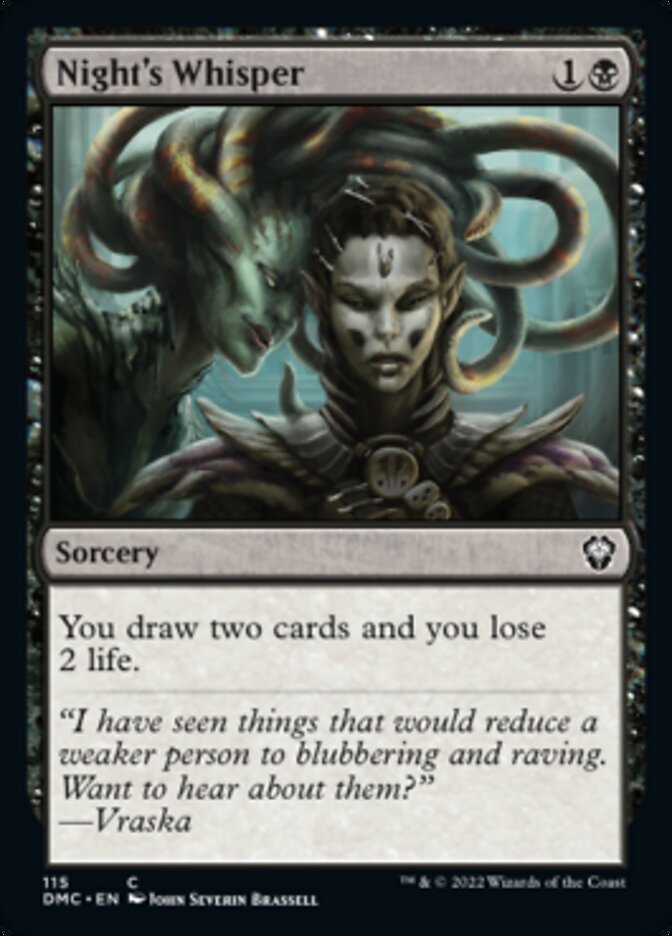 Night's Whisper [Dominaria United Commander] | Galaxy Games LLC