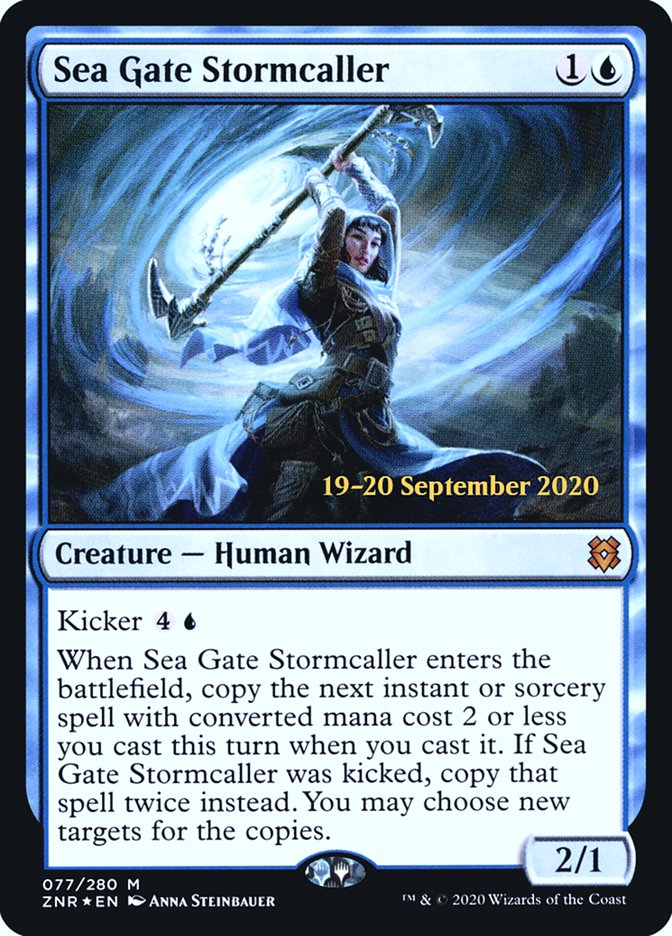 Sea Gate Stormcaller [Zendikar Rising Prerelease Promos] | Galaxy Games LLC
