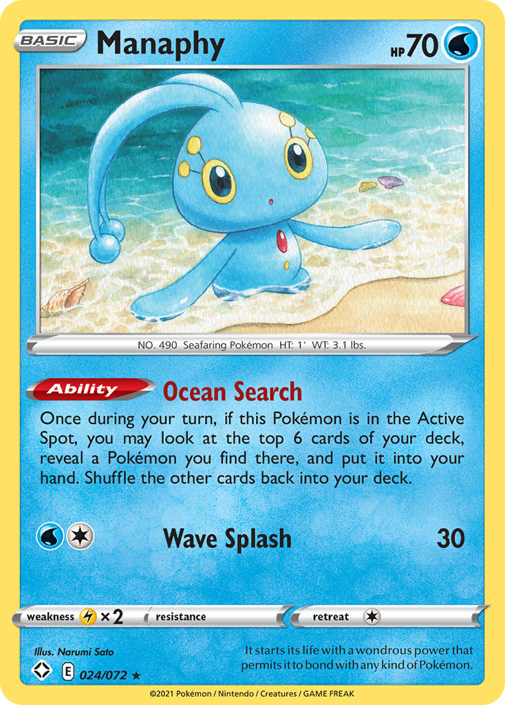 Manaphy (024/072) [Sword & Shield: Shining Fates] | Galaxy Games LLC