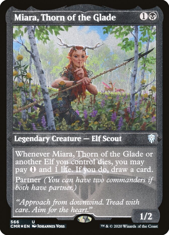 Miara, Thorn of the Glade (Etched) [Commander Legends] | Galaxy Games LLC
