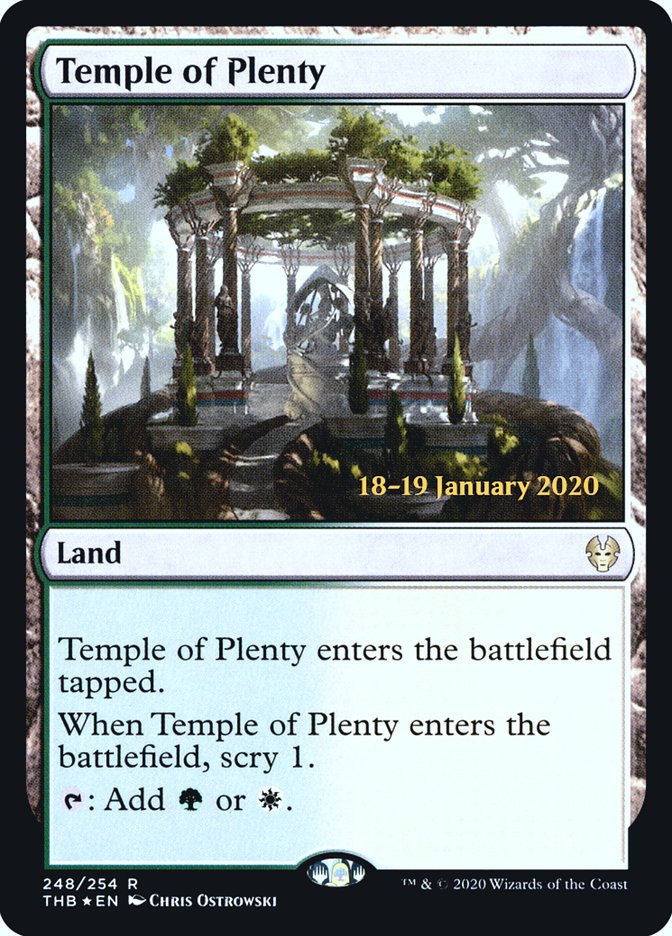 Temple of Plenty [Theros Beyond Death Prerelease Promos] | Galaxy Games LLC