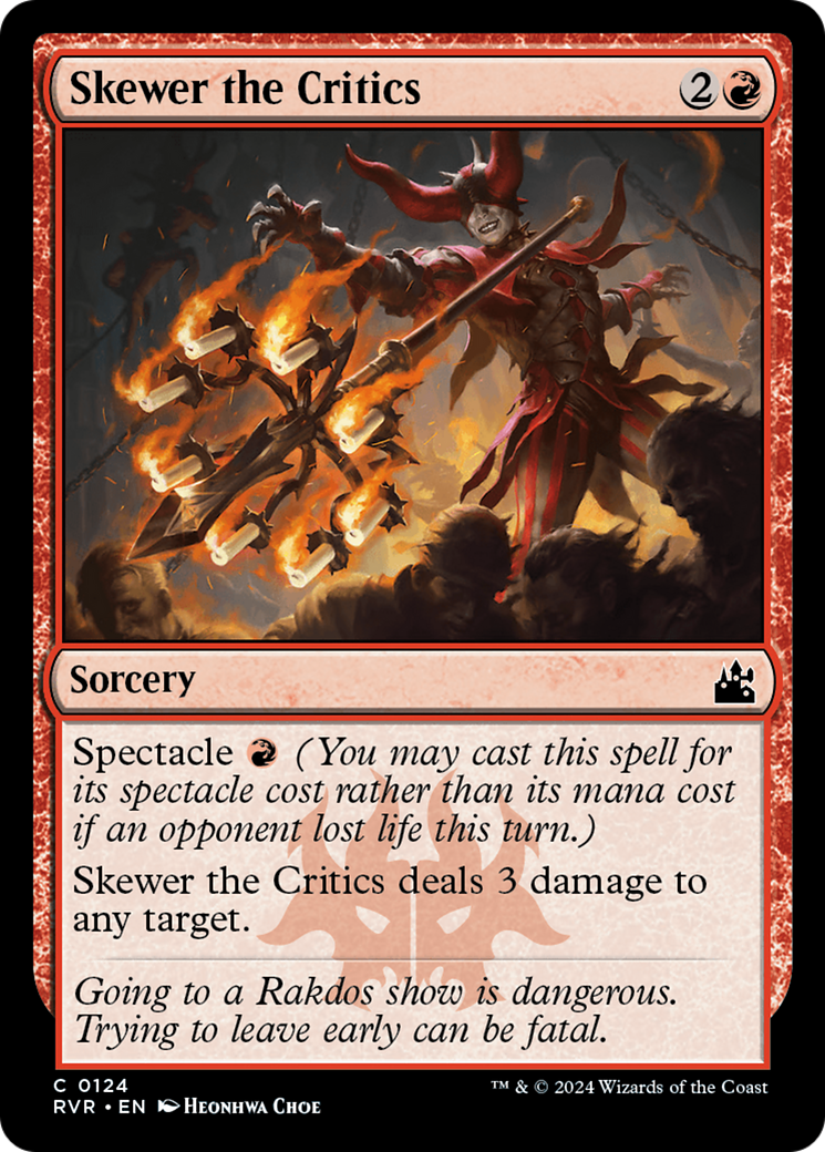 Skewer the Critics [Ravnica Remastered] | Galaxy Games LLC