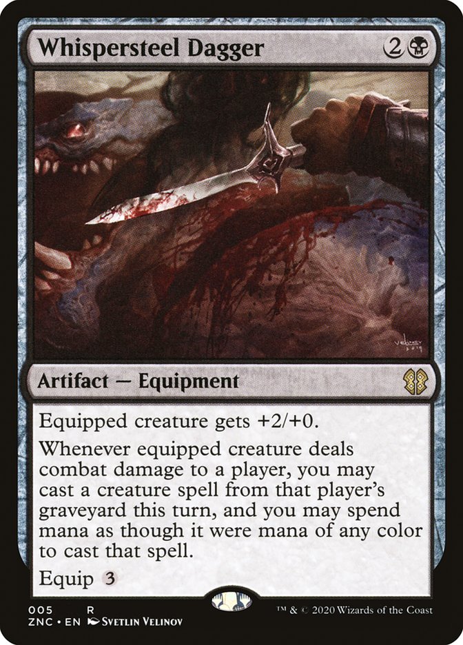 Whispersteel Dagger [Zendikar Rising Commander] | Galaxy Games LLC