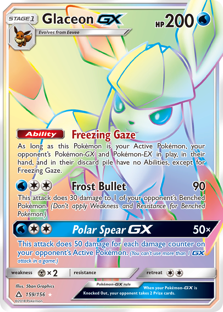 Glaceon GX (159/156) [Sun & Moon: Ultra Prism] | Galaxy Games LLC