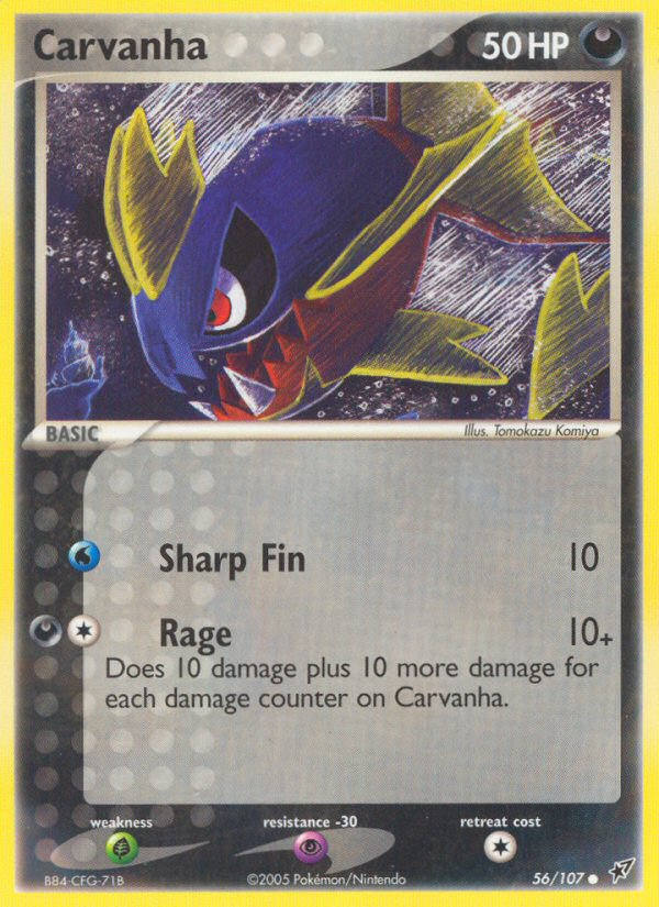 Carvanha (56/107) [EX: Deoxys] | Galaxy Games LLC