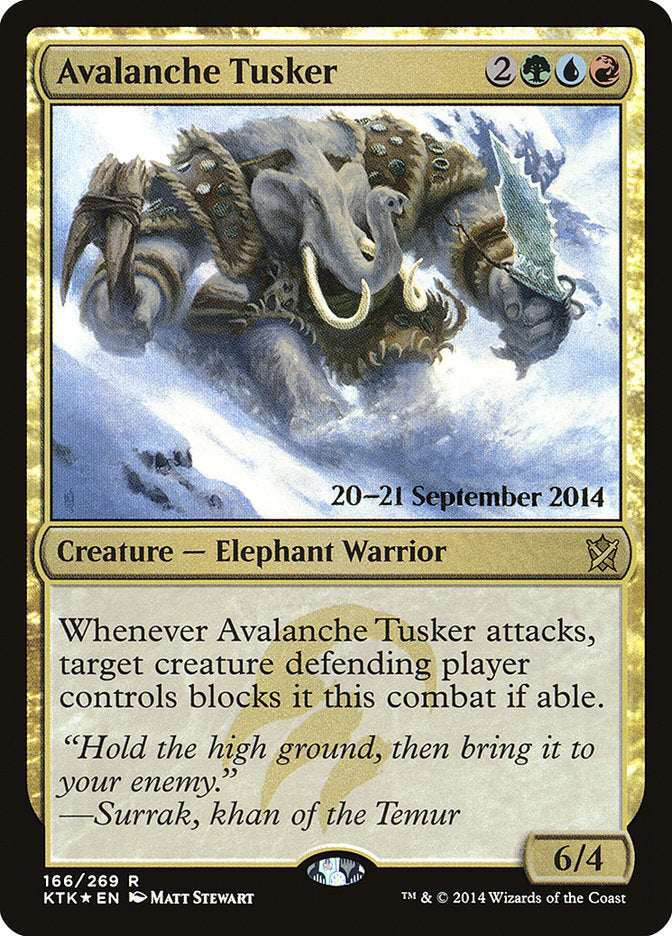 Avalanche Tusker [Khans of Tarkir Prerelease Promos] | Galaxy Games LLC