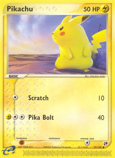 Pikachu (72/100) [EX: Sandstorm] | Galaxy Games LLC