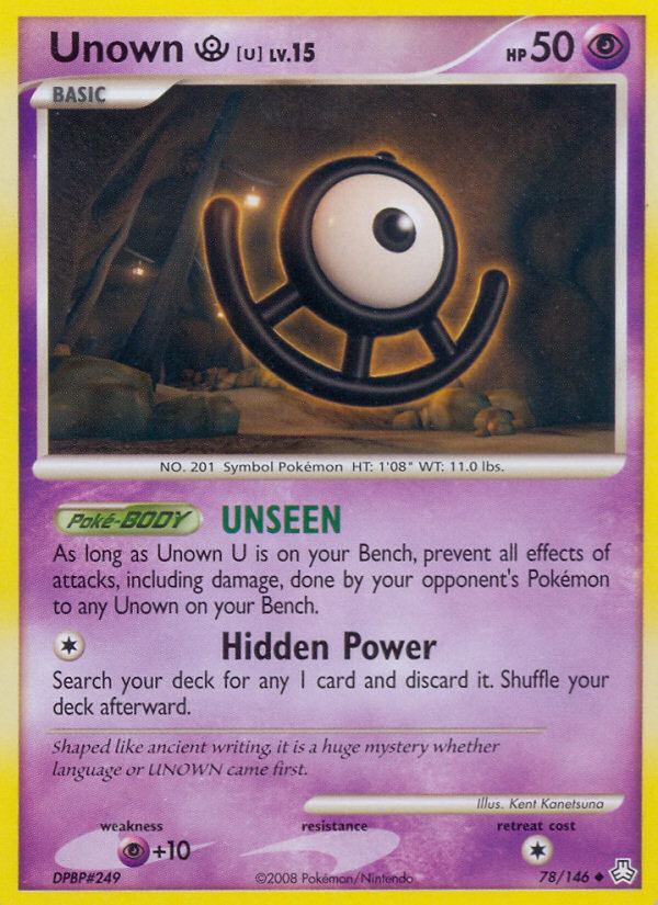 Unown U (78/146) [Diamond & Pearl: Legends Awakened] | Galaxy Games LLC