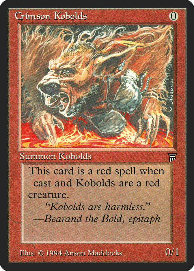 Crimson Kobolds [Legends] | Galaxy Games LLC