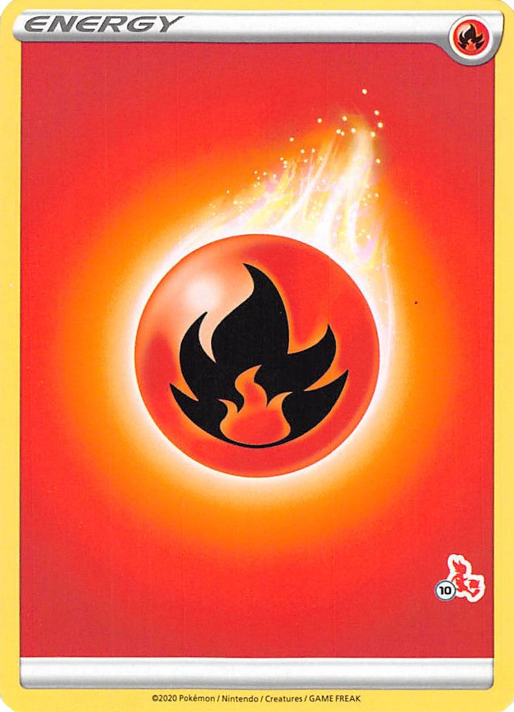 Fire Energy (Cinderace Stamp #10) [Battle Academy 2022] | Galaxy Games LLC