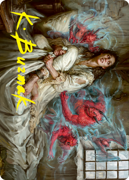 Eruth, Tormented Prophet Art Card (Gold-Stamped Signature) [Innistrad: Crimson Vow Art Series] | Galaxy Games LLC