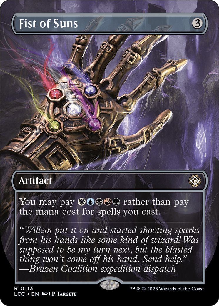 Fist of Suns (Borderless) [The Lost Caverns of Ixalan Commander] | Galaxy Games LLC