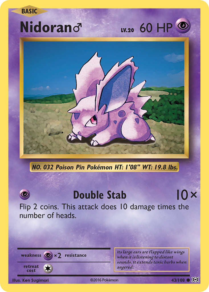 Nidoran (43/108) (Male) [XY: Evolutions] | Galaxy Games LLC