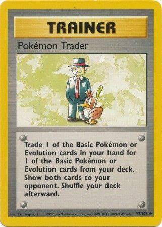 Pokemon Trader (77/102) [Base Set Unlimited] | Galaxy Games LLC