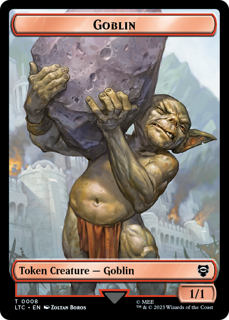 Goblin // Wraith Double-Sided Token [The Lord of the Rings: Tales of Middle-Earth Commander Tokens] | Galaxy Games LLC