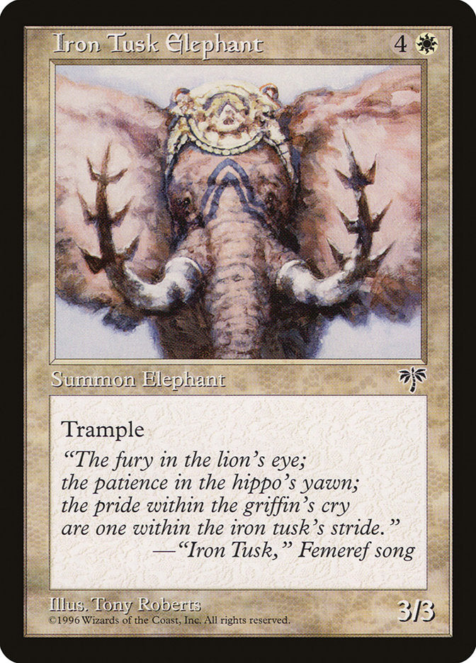 Iron Tusk Elephant [Mirage] | Galaxy Games LLC