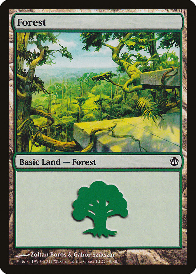 Forest (38) [Duel Decks: Ajani vs. Nicol Bolas] | Galaxy Games LLC