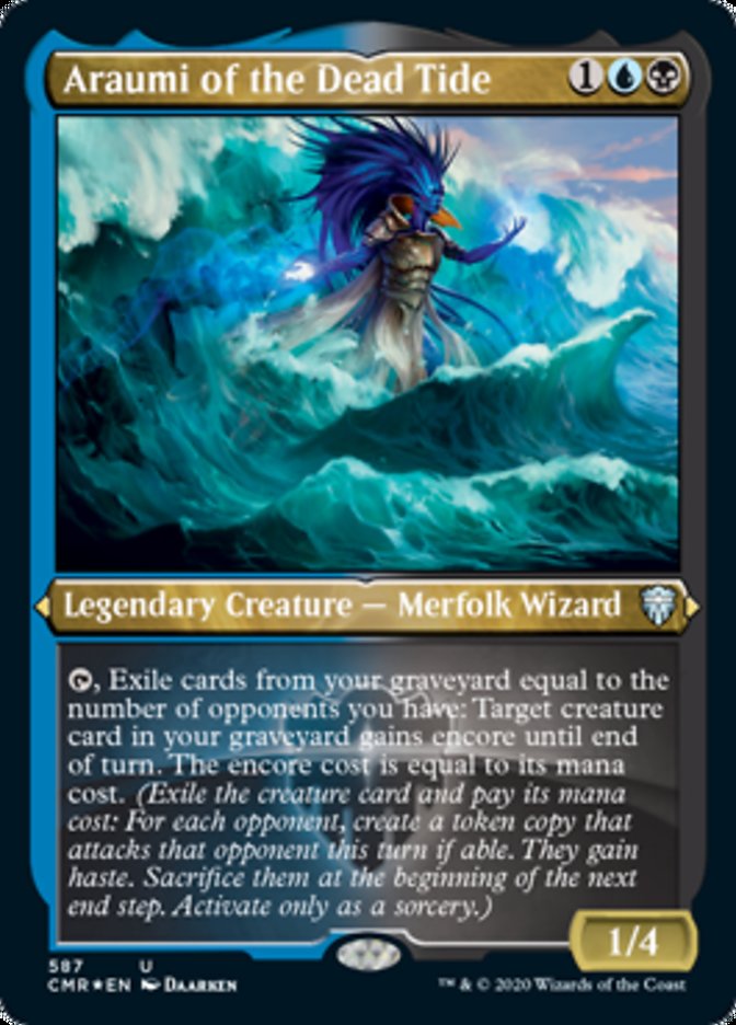 Araumi of the Dead Tide (Etched) [Commander Legends] | Galaxy Games LLC