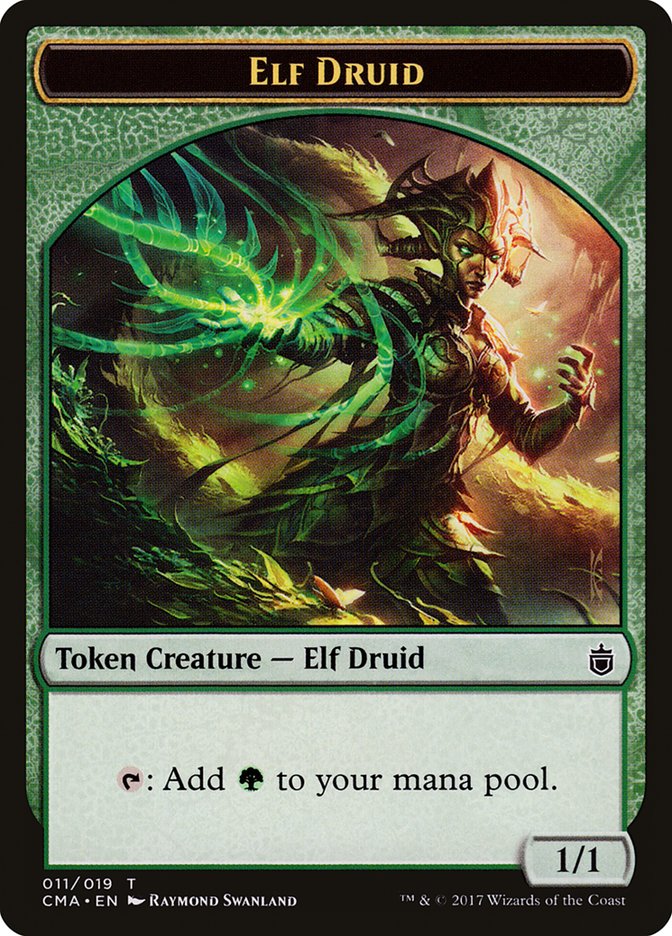 Elf Druid Token [Commander Anthology Tokens] | Galaxy Games LLC