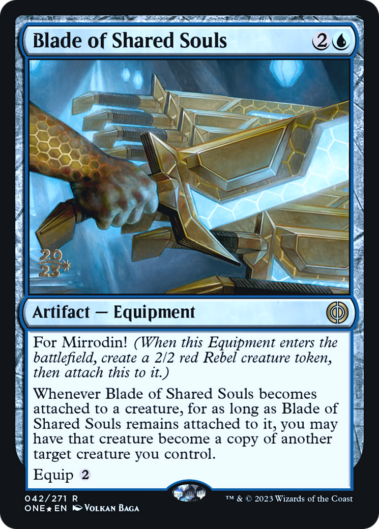 Blade of Shared Souls [Phyrexia: All Will Be One Prerelease Promos] | Galaxy Games LLC