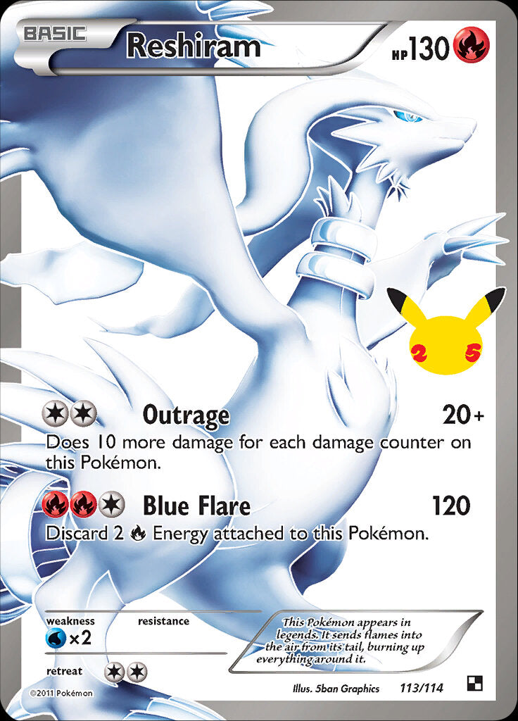 Reshiram (113/114) [Celebrations: 25th Anniversary - Classic Collection] | Galaxy Games LLC