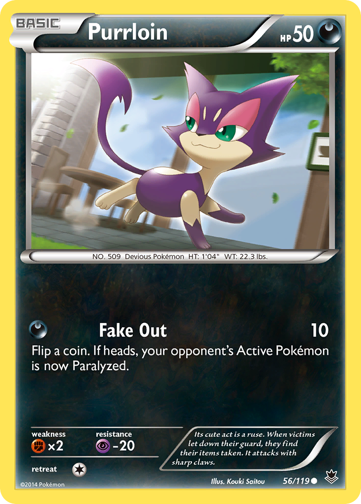 Purrloin (56/119) [XY: Phantom Forces] | Galaxy Games LLC