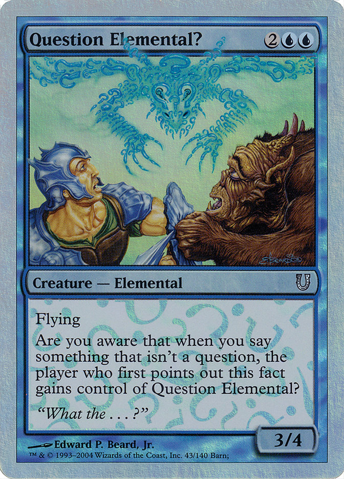 Question Elemental? (Alternate Foil) [Unhinged] | Galaxy Games LLC