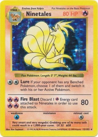 Ninetales (12/102) [Base Set Shadowless Unlimited] | Galaxy Games LLC