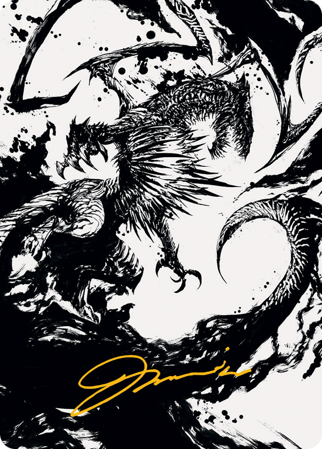 Skithiryx, the Blight Dragon Art Card (Gold-Stamped Signature) [March of the Machine Art Series] | Galaxy Games LLC