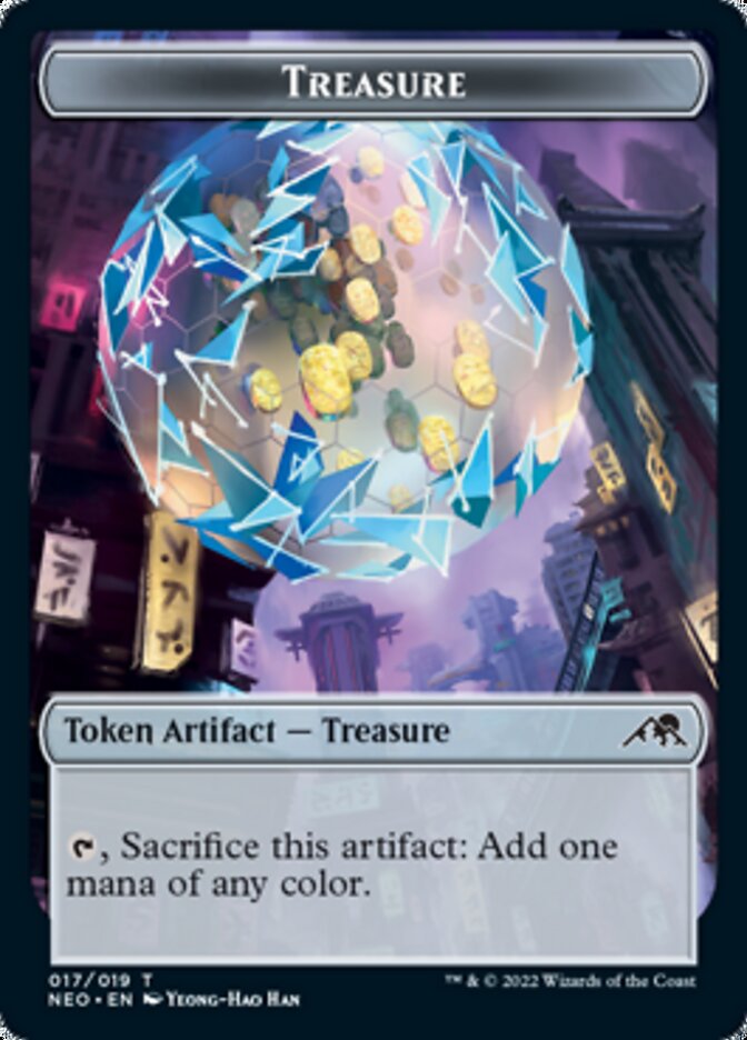 Treasure Token [Kamigawa: Neon Dynasty Tokens] | Galaxy Games LLC
