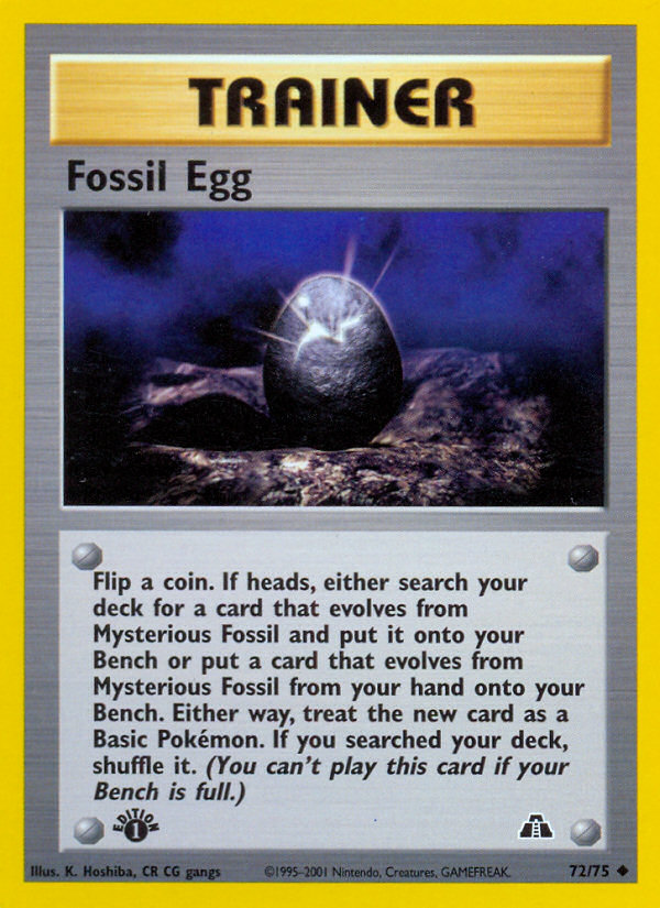 Fossil Egg (72/75) [Neo Discovery 1st Edition] | Galaxy Games LLC
