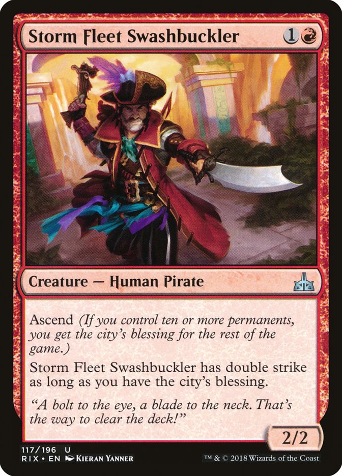 Storm Fleet Swashbuckler [Rivals of Ixalan] | Galaxy Games LLC