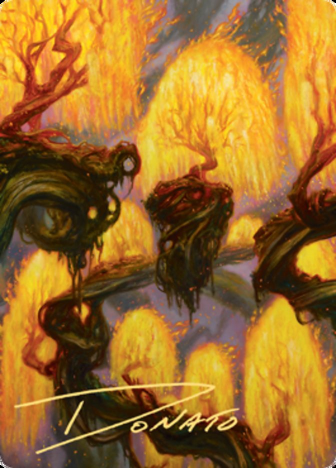 Grove of the Burnwillows Art Card (Gold-Stamped Signature) [Zendikar Rising Art Series] | Galaxy Games LLC