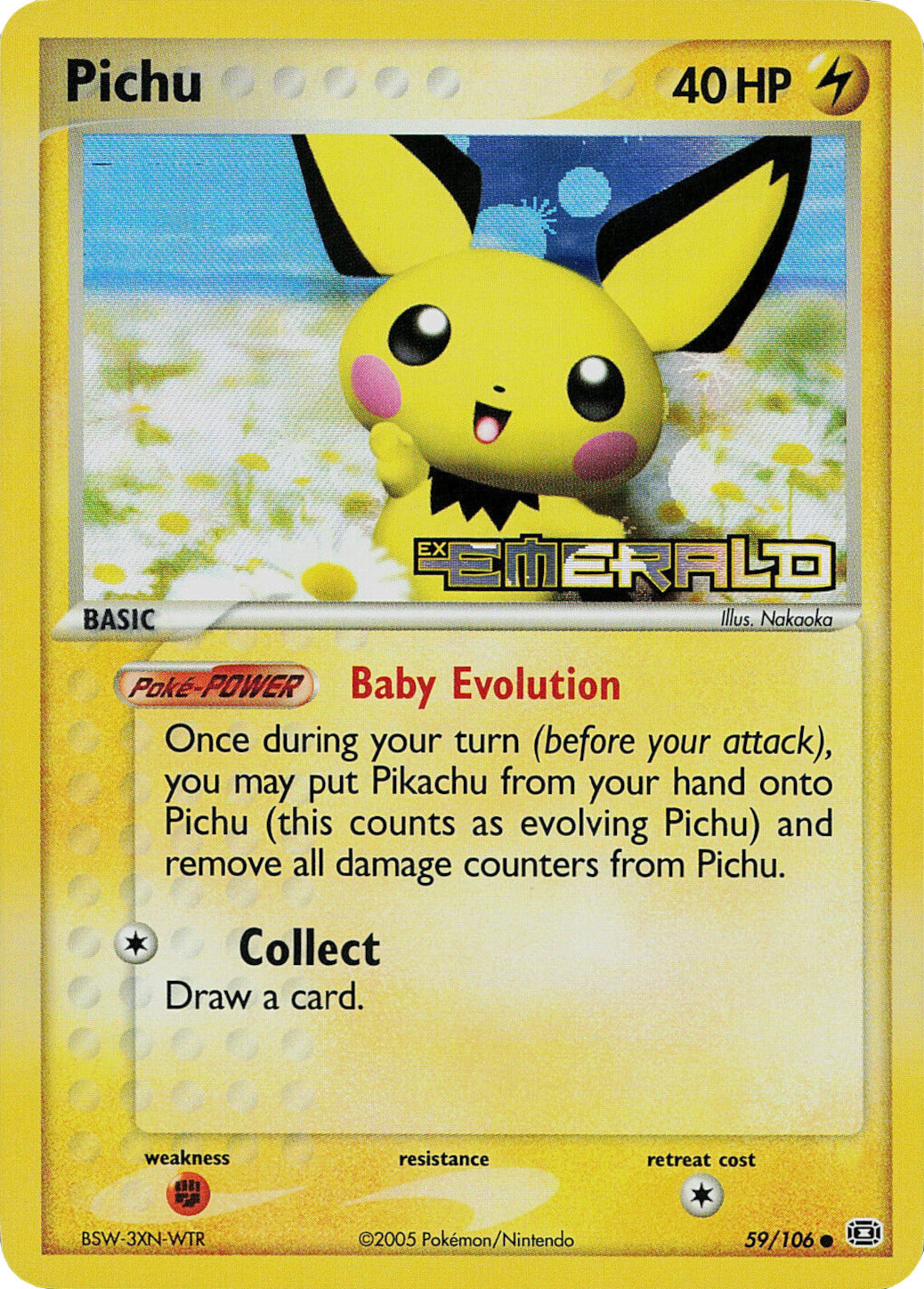 Pichu (59/106) (Stamped) [EX: Emerald] | Galaxy Games LLC