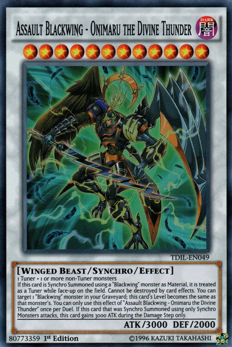 Assault Blackwing - Onimaru the Divine Thunder [TDIL-EN049] Super Rare | Galaxy Games LLC