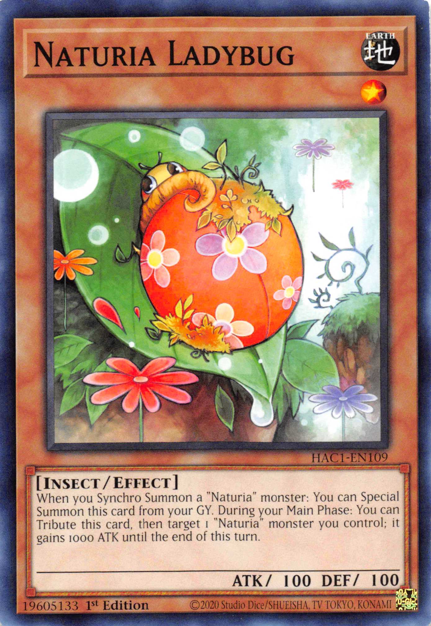 Naturia Ladybug (Duel Terminal) [HAC1-EN109] Parallel Rare | Galaxy Games LLC